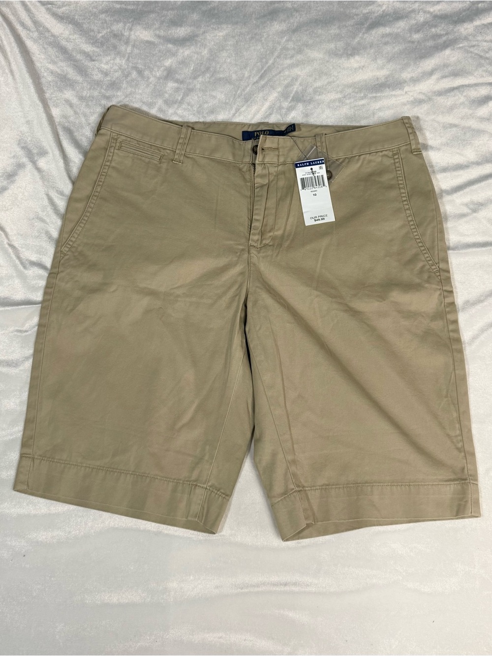 Polo by Ralph Lauren woman’s  Khaki Flat-Front Bermuda Shorts